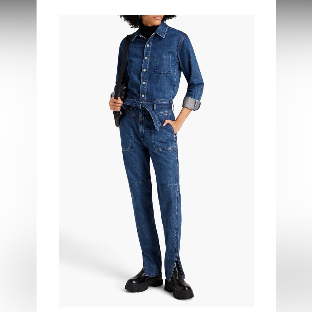 Rag & Bone Mia Denim Blue Denim Jumpsuit